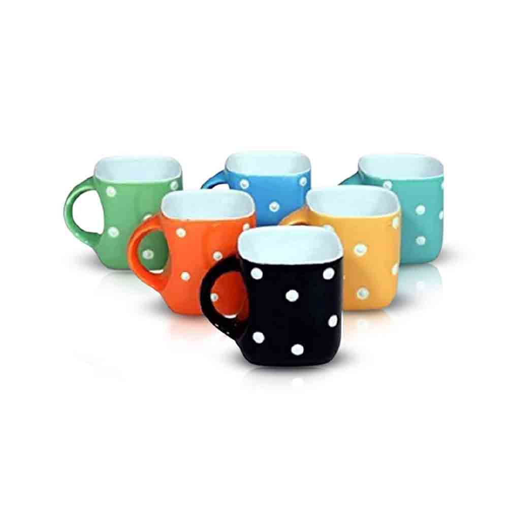 Ceramic Colourful Classic Tea Cup Sets of 6 Online Call 8884243583