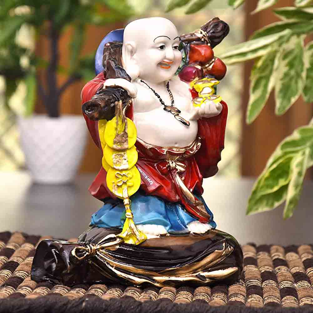 Resin Laughing Buddha Statue Multicolour Online Call 8884243583