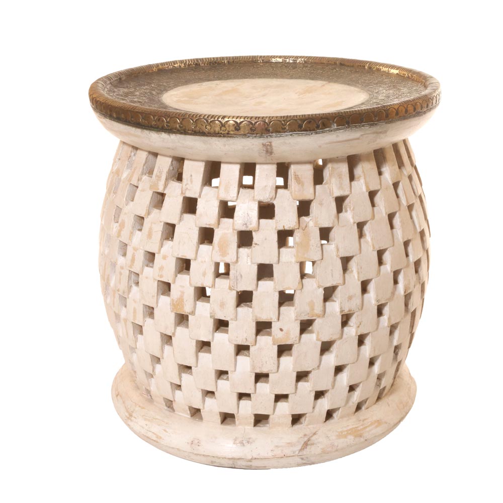 BARREL STYLE CUTTING WORK SIDE TABLE/STOOL