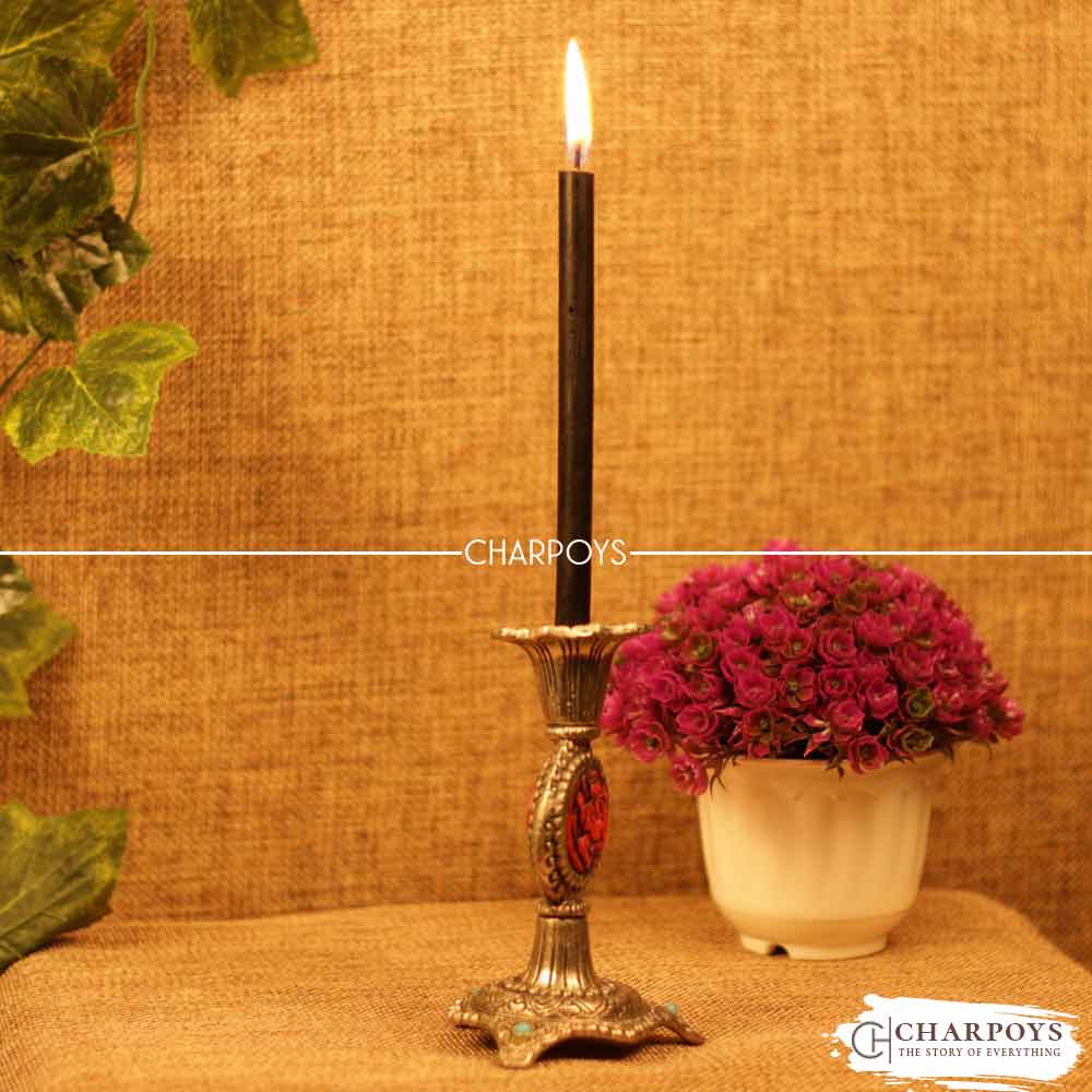 Hancrafted Stone-work Candle Holder