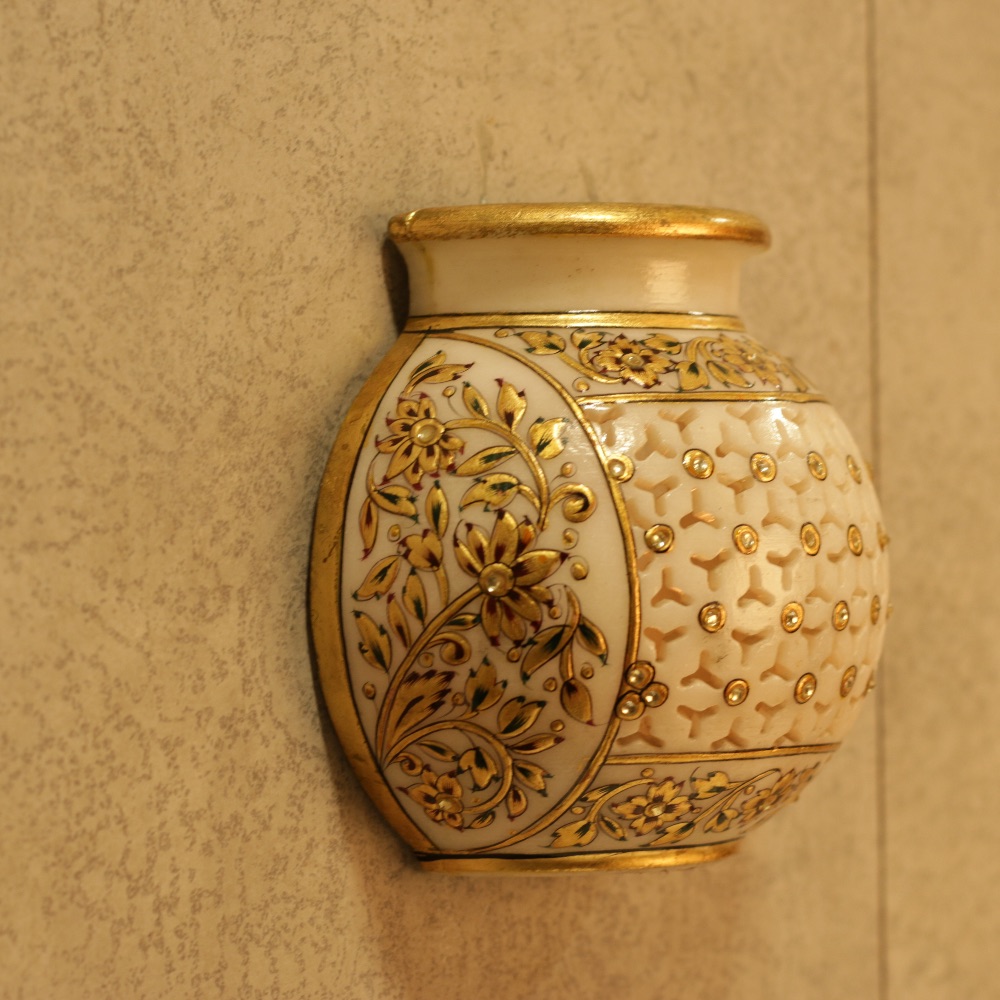 Marble Matki Wall Light