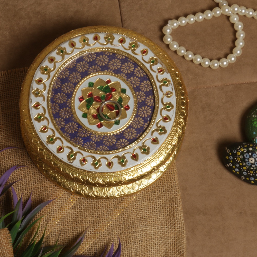 8X2 WOODEN REGZIN  ROUND DRY FRUIT BOX