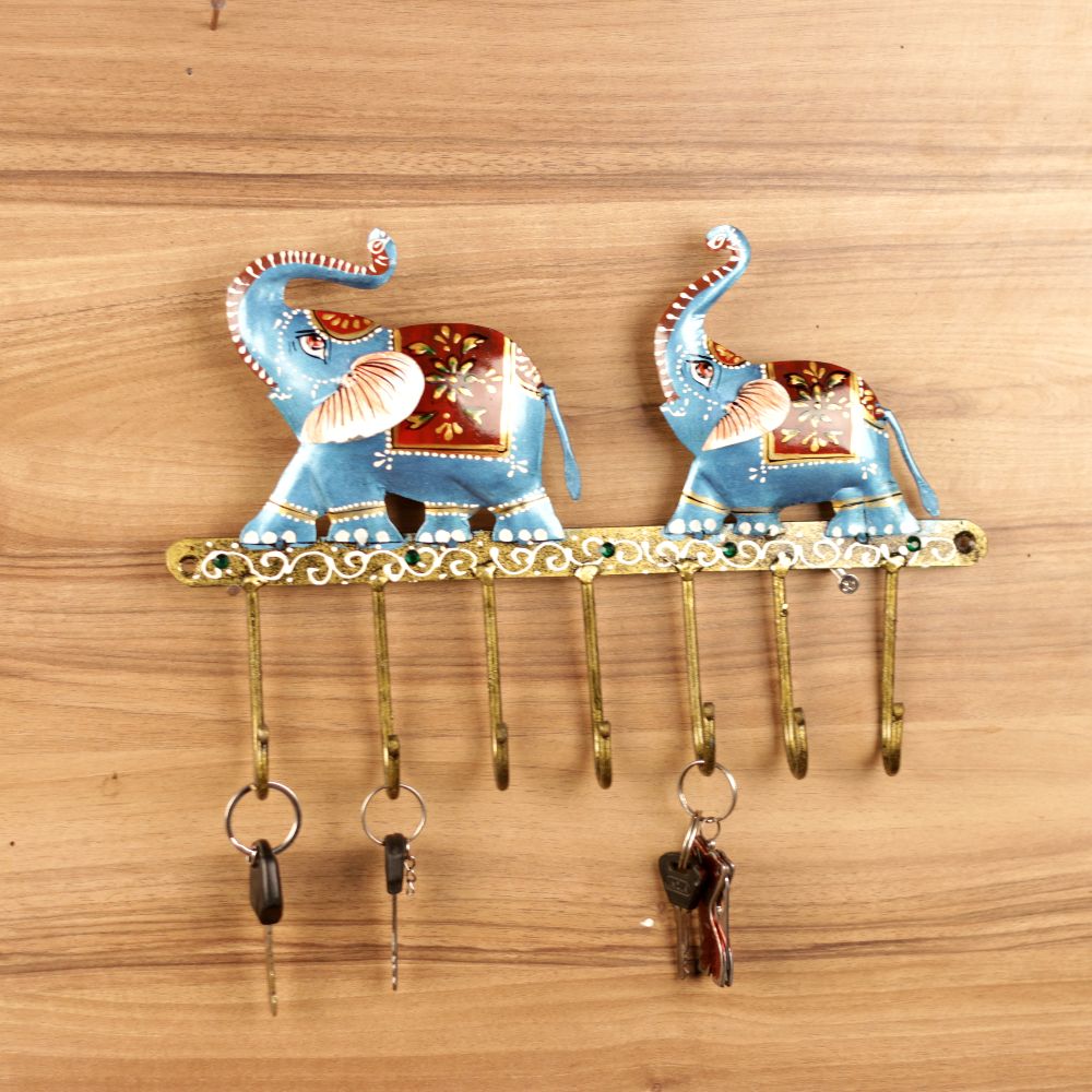 Buy Elephant key holder with 7 hooks Decorative Handicrafts