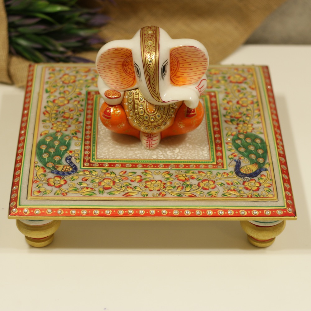 Marble Twin Peacock Chauki